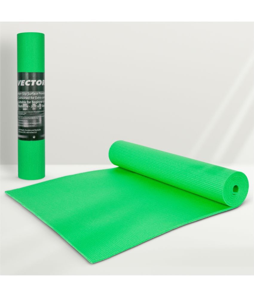     			Vector X - Green PVC Foam Yoga Mat ( Pack of 1 )