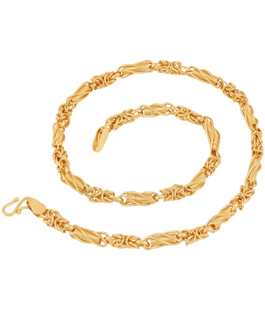     			FASHION FRILL - Gold Plated Brass Chain ( Pack of 1 )