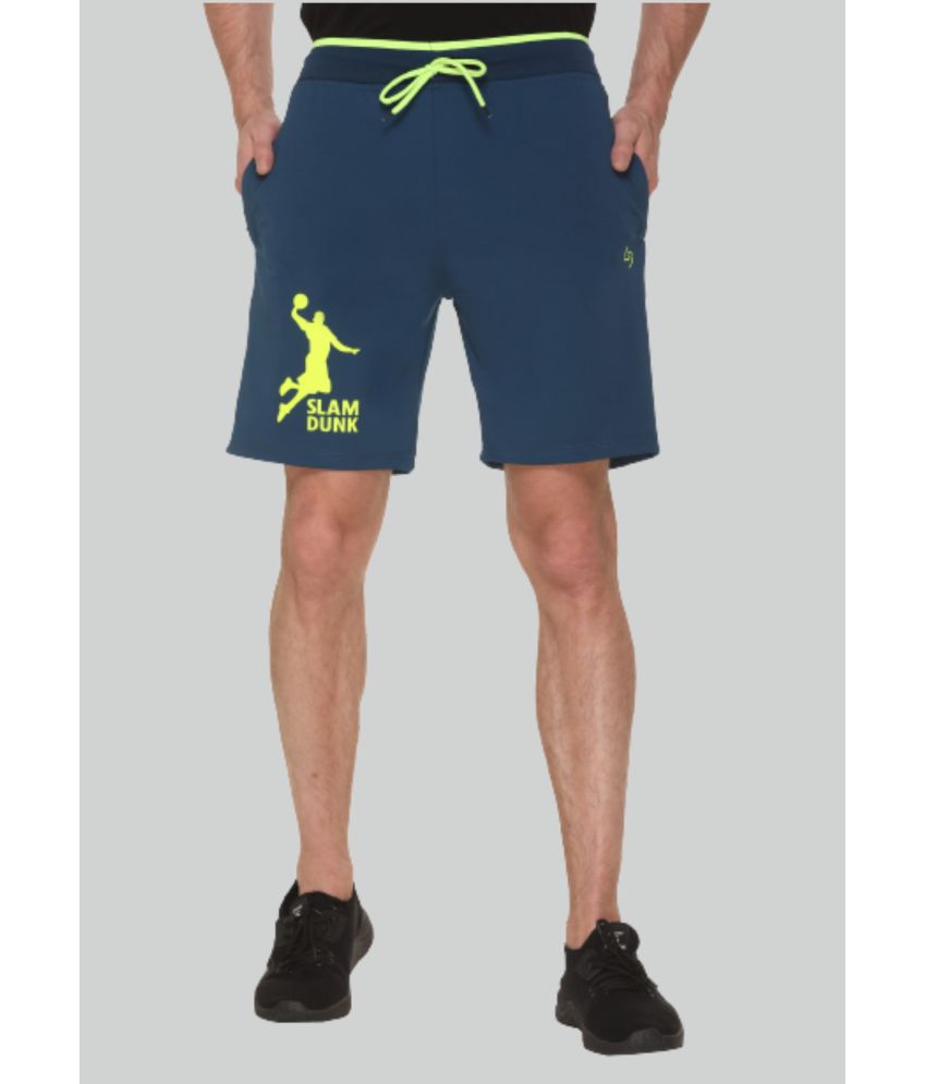     			LEEBONEE - Blue Polyester Blend Men's Shorts ( Pack of 1 )