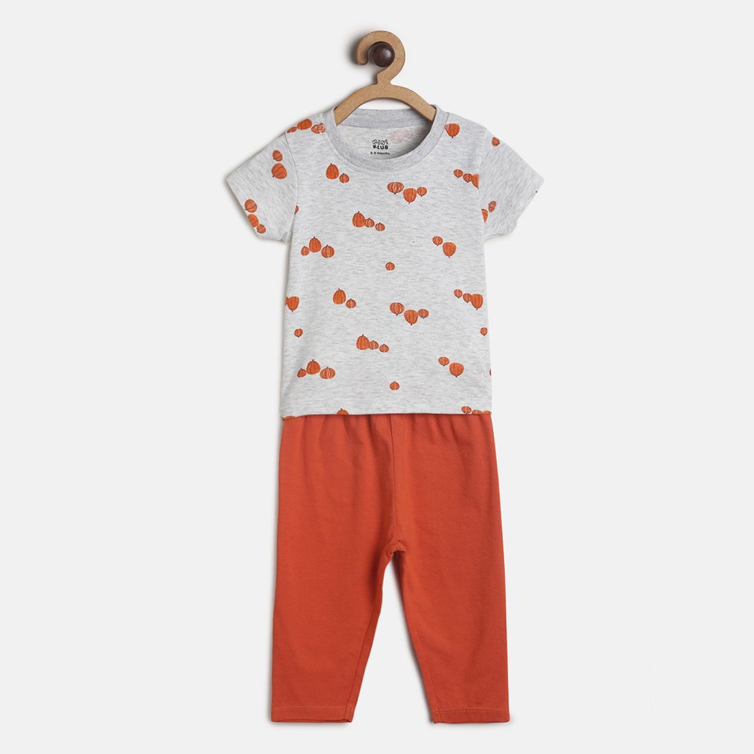    			MINI KLUB - Gray Cotton Baby Boy T-Shirt & Trouser ( Pack of 1 )