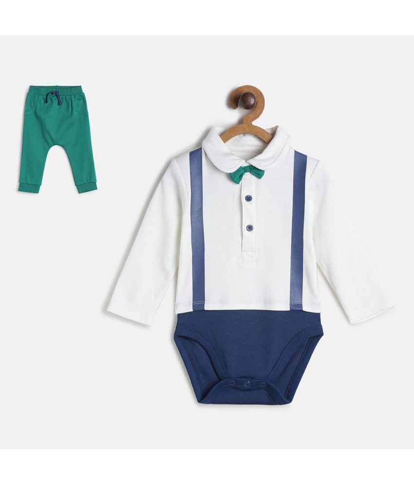     			MINI KLUB - Multi Cotton Baby Boy Bodysuit & Jogger Set ( Pack of 1 )