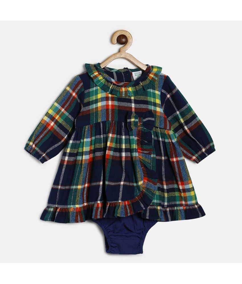     			MINI KLUB - Navy Cotton Baby Girl Dress ( Pack of 1 )
