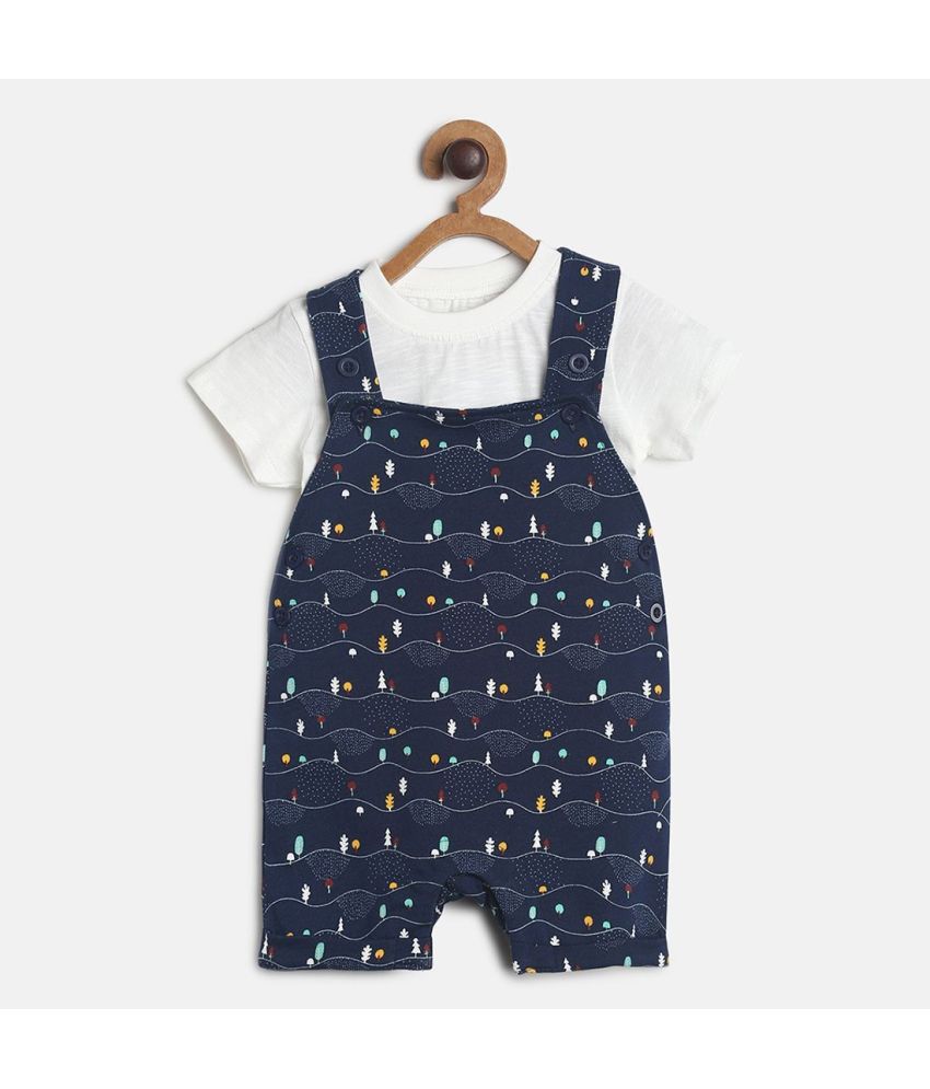     			MINI KLUB - Navy Cotton Baby Boy Dungaree Sets ( Pack of 1 )