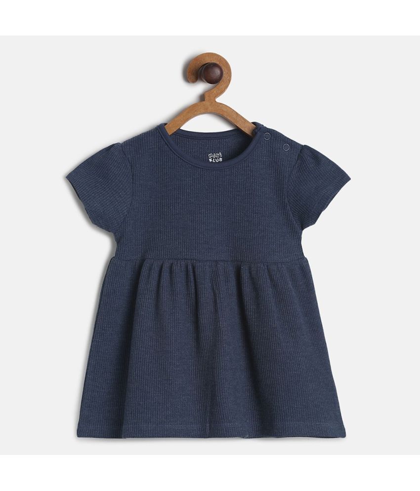     			MINI KLUB - Navy Cotton Blend Baby Girl Dress ( Pack of 1 )