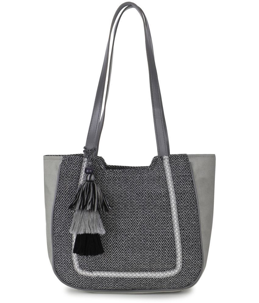     			Anekaant - Dark Grey Cotton Tote Bag