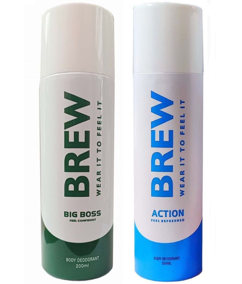     			Brew - ACTON & TIP TOP DEODORANT 200ML  EACH Deodorant Roll-ons for Unisex 400 ml ( Pack of 1 )