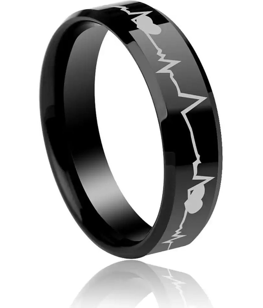    			HEER COLLECTION - Black Rings ( Pack of 1 )