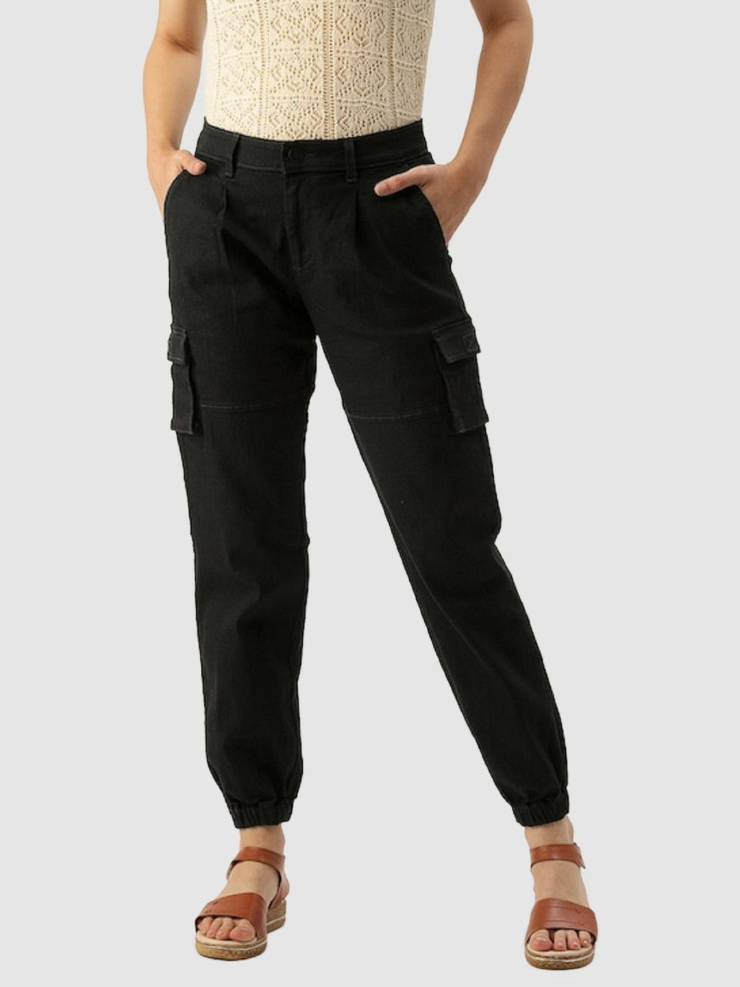     			IVOC - Black Cotton Blend Jogger Women's Jeans ( Pack of 1 )
