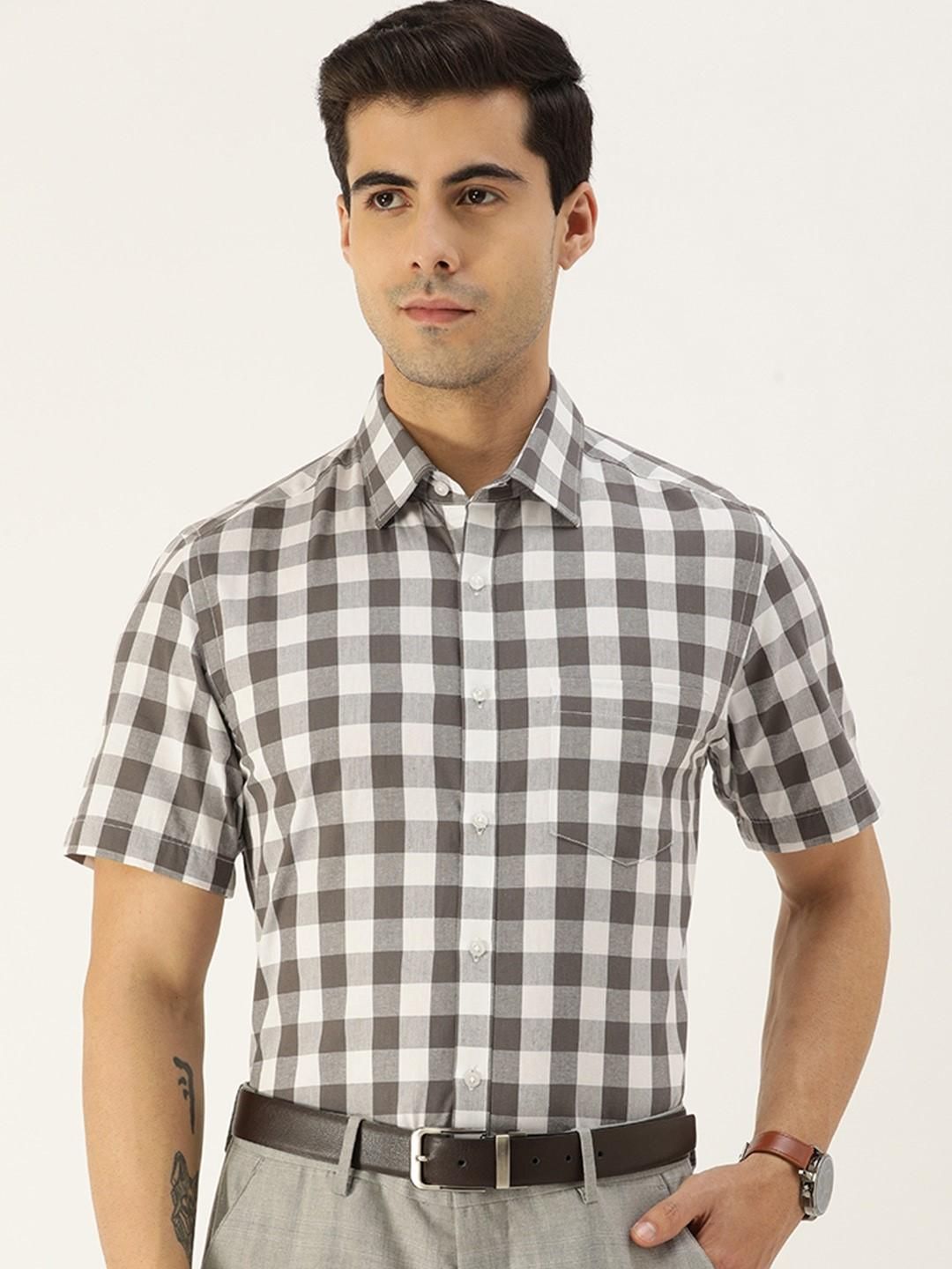     			IVOC - Grey Cotton Slim Fit Men's Formal Shirt ( Pack of 1 )