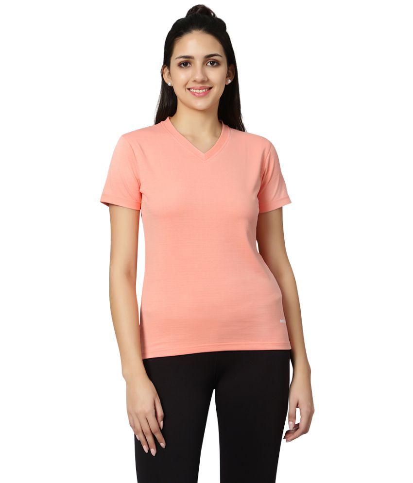     			Omtex Peach Polyester Tees - Single