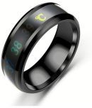 HEER COLLECTION - Black Rings ( Pack of 1 )