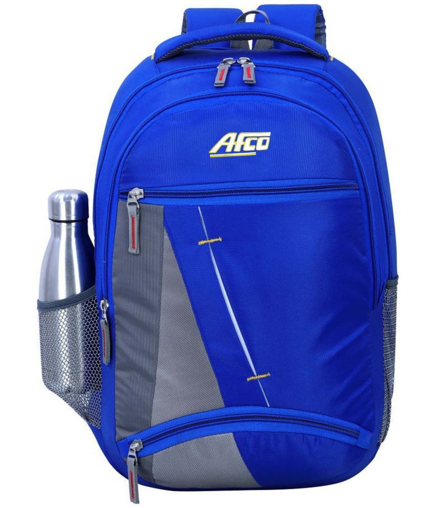     			Afco Bags - Blue Polyester Backpack ( 35 Ltrs )