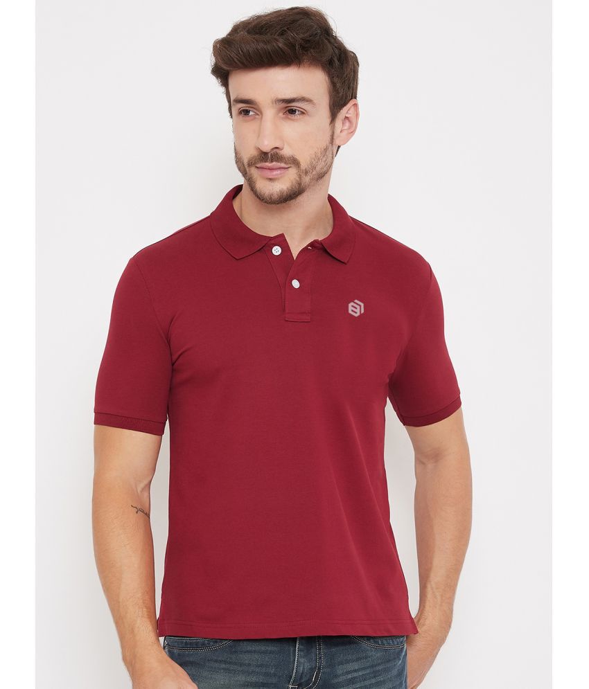     			BISHOP COTTON - Maroon Cotton Blend Regular Fit Men's Polo T Shirt ( Pack of 1 )