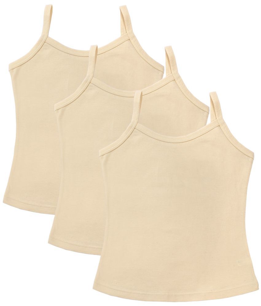     			Bodycare Girls Vest Dori Neck Sleeveless Pack Of 3-Skin