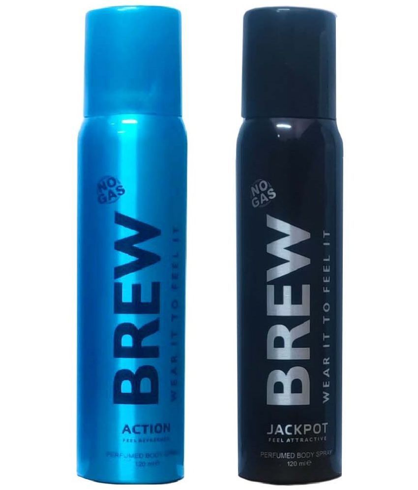     			Brew - BREW 1 JACPOT & 1 ACTION  120ML EACH, Deodorant Spray for Men,Women 240 ml ( Pack of 2 )