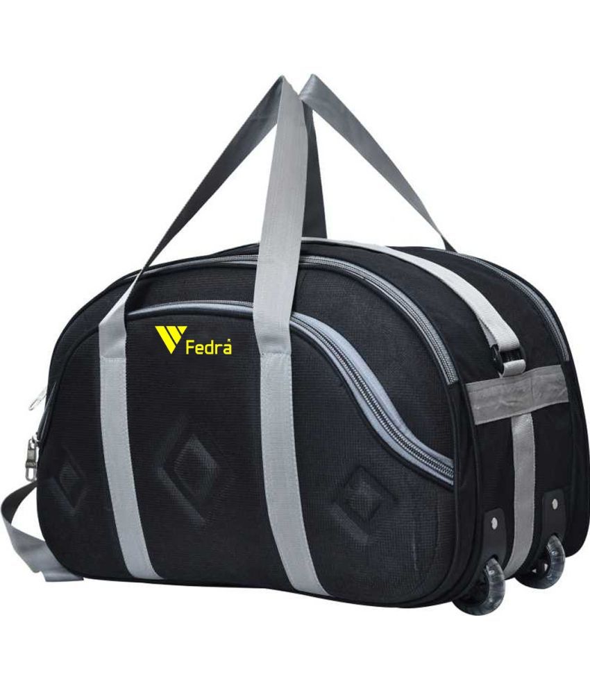     			FEDRA - 40 Ltrs Black Polyester Duffle Bag