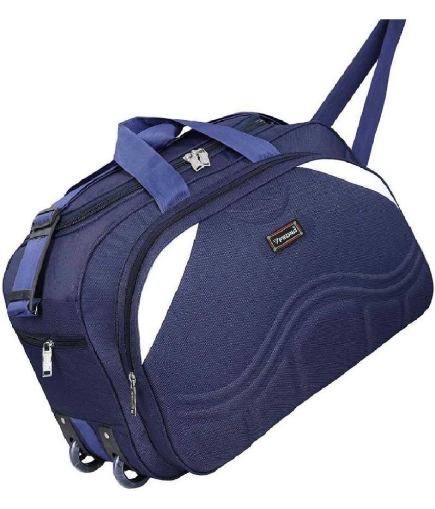     			FEDRA - 40 Ltrs Blue Polyester Duffle Bag