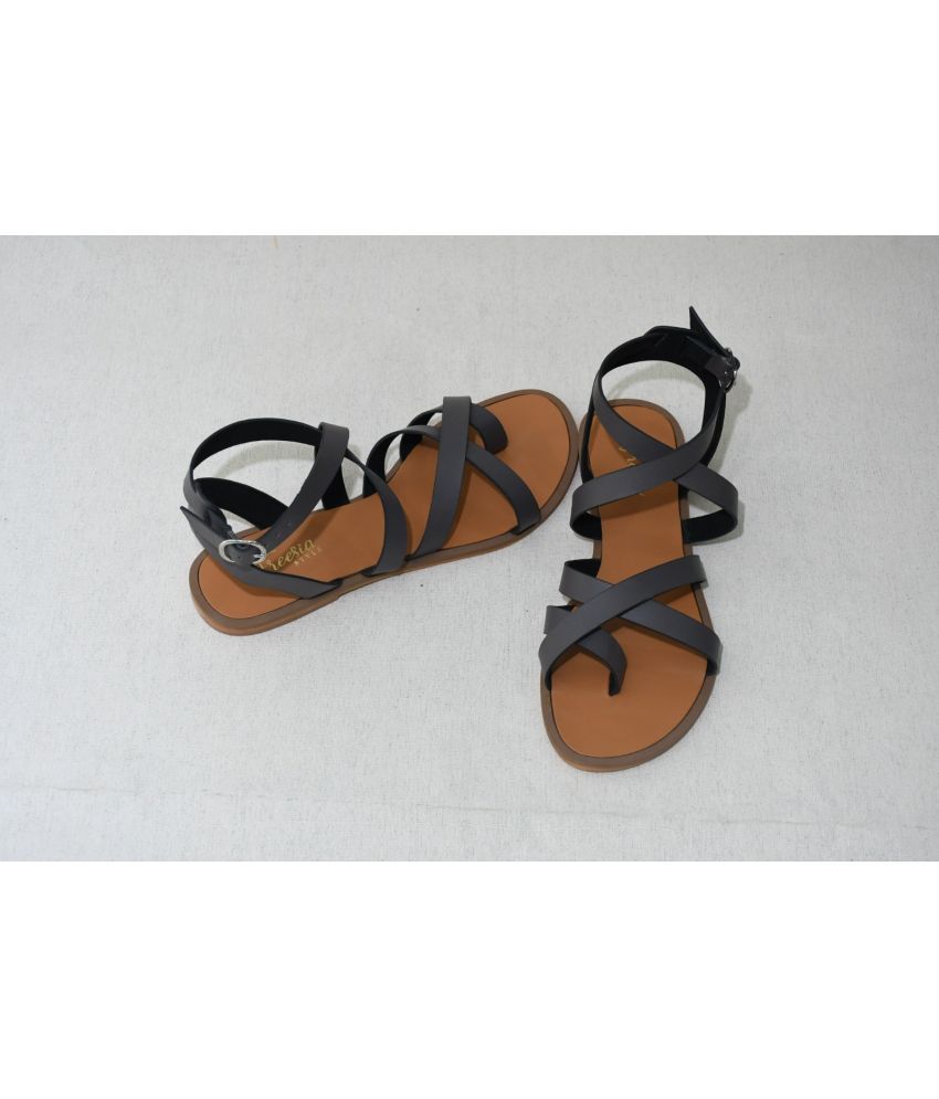     			FREESIA STYLE Navy Floater Sandals