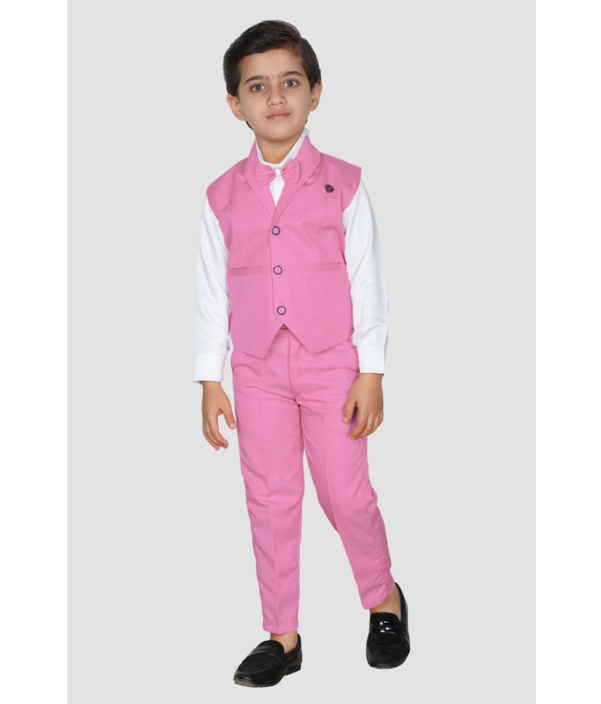     			Fourfolds - Pink Cotton Blend Boys Shirt & Pants ( Pack of 1 )