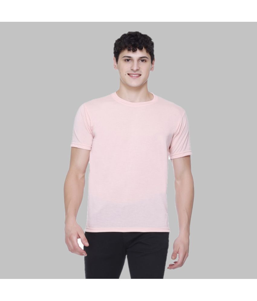     			HVBK - Pink Cotton Blend Regular Fit Men's T-Shirt ( Pack of 1 )