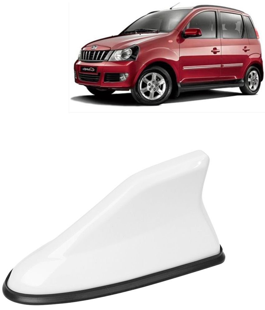     			Kingsway Shark Fin Antenna Roof Aerial Base AM FM Redio Signal, Replace Existing Car Antenna, Waterproof Rubber Ring with ABS Body, Universal Fit for Mahindra Quanto 2012 Onwards, 1 Piece - White