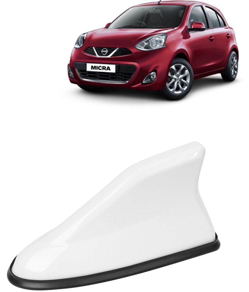     			Kingsway Shark Fin Antenna Roof Aerial Base AM FM Redio Signal, Replace Existing Car Antenna, Waterproof Rubber Ring with ABS Body, Universal Fit for Nissan Micra 2010 Onwards, 1 Piece - White