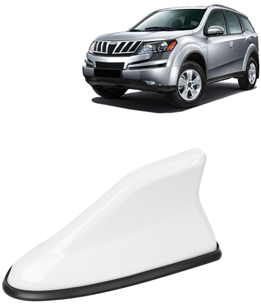     			Kingsway Shark Fin Antenna Roof Aerial Base AM FM Redio Signal, Replace Existing Car Antenna, Waterproof Rubber Ring with ABS Body, Universal Fit for Mahindra XUV 500 2011 - 2015, 1 Piece - White