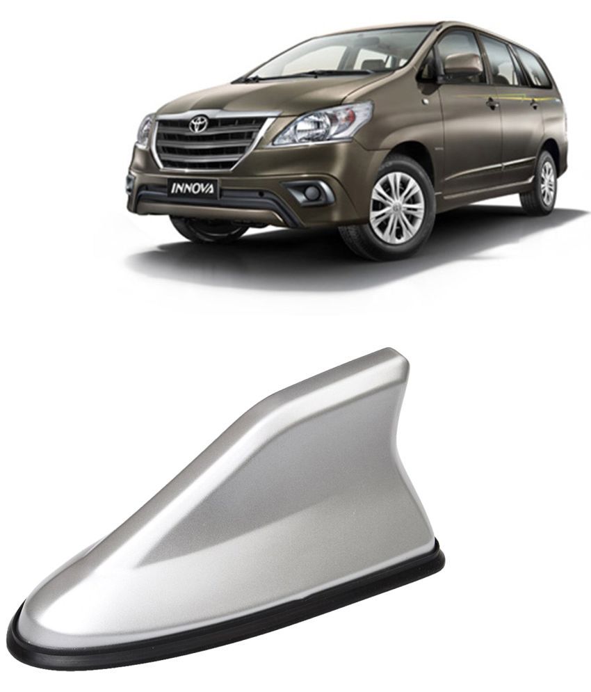     			Kingsway Shark Fin Antenna Roof Aerial Base AM FM Redio Signal, Replace Existing Car Antenna, Waterproof Rubber Ring with ABS Body, Universal Fit for Toyota Innova 2004 - 2012, 1 Piece - Silver
