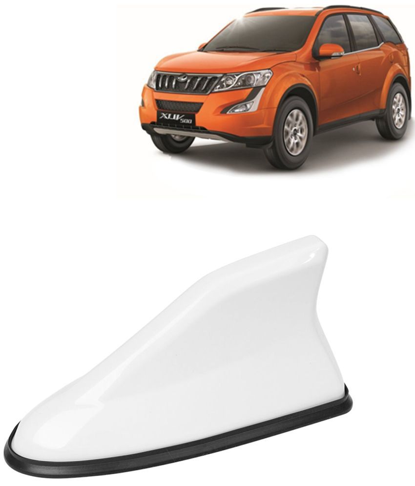     			Kingsway Shark Fin Antenna Roof Aerial Base AM FM Redio Signal, Replace Existing Car Antenna, Waterproof Rubber Ring with ABS Body, Universal Fit for Mahindra XUV 500 2015 - 2017, 1 Piece - White