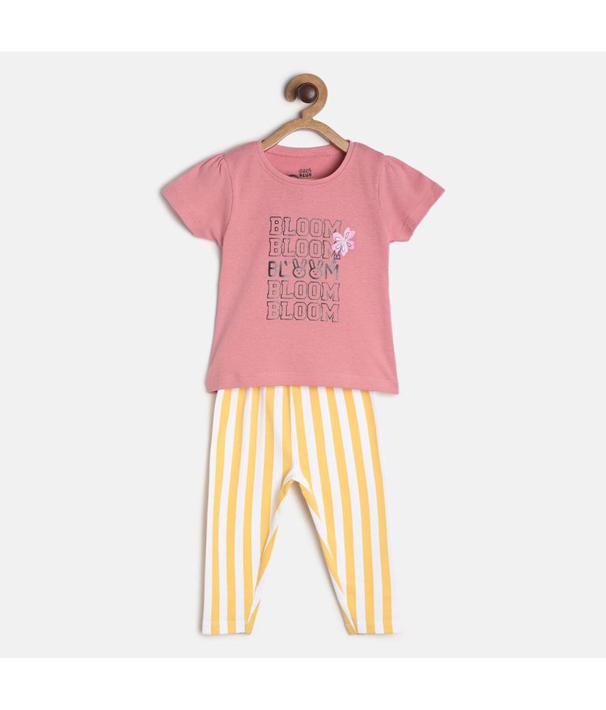     			MINI KLUB - Multicolor Cotton Baby Girl Top & Trouser ( Pack of 1 )