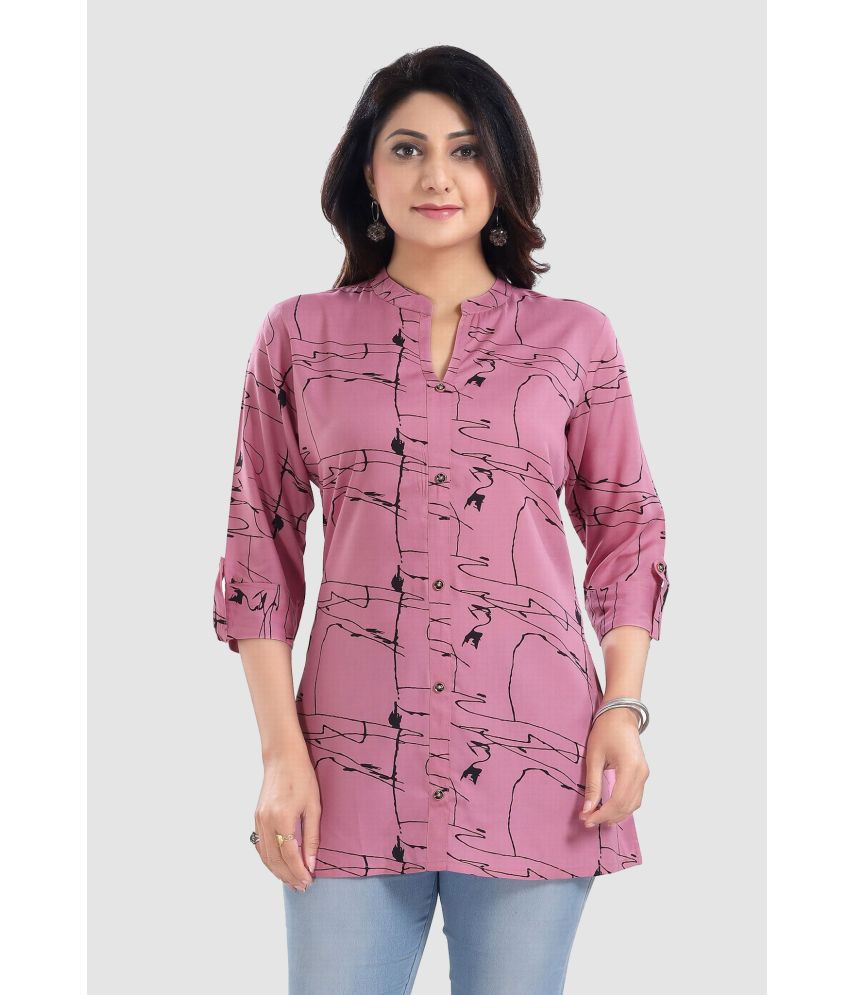     			Meher Impex - Pink Cotton Blend Women's Tunic ( Pack of 1 )