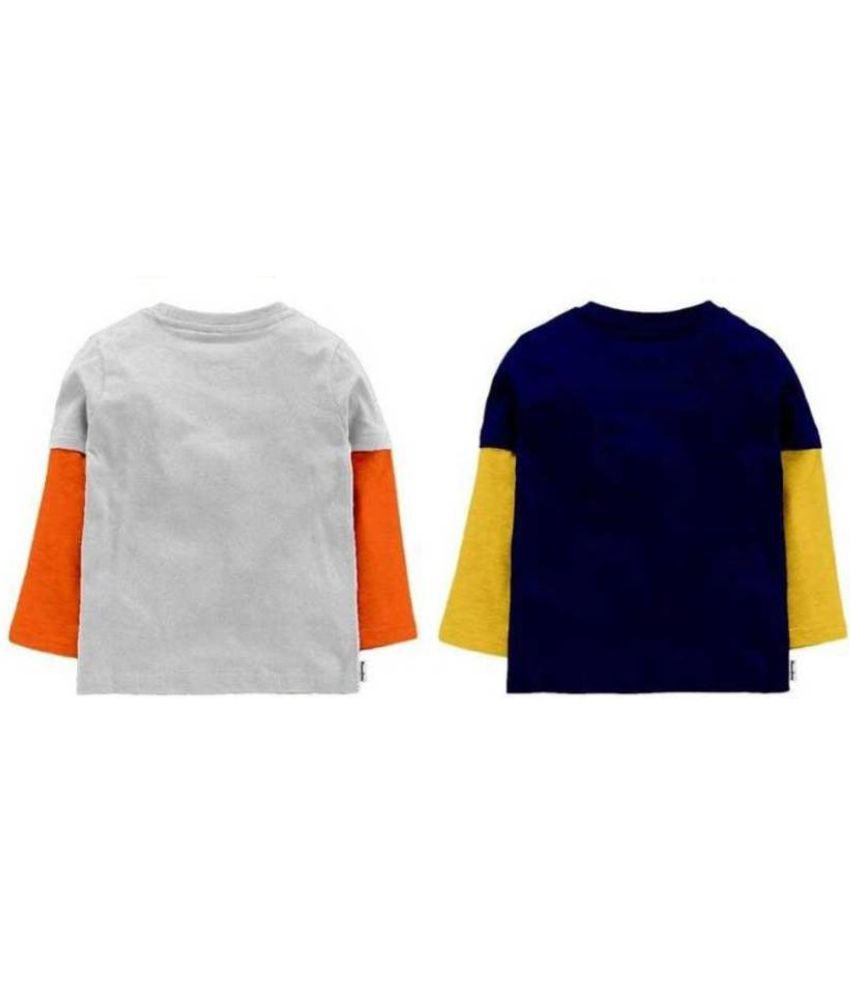     			NammaBaby - Yellow Cotton Boy's T-Shirt ( Pack of 2 )