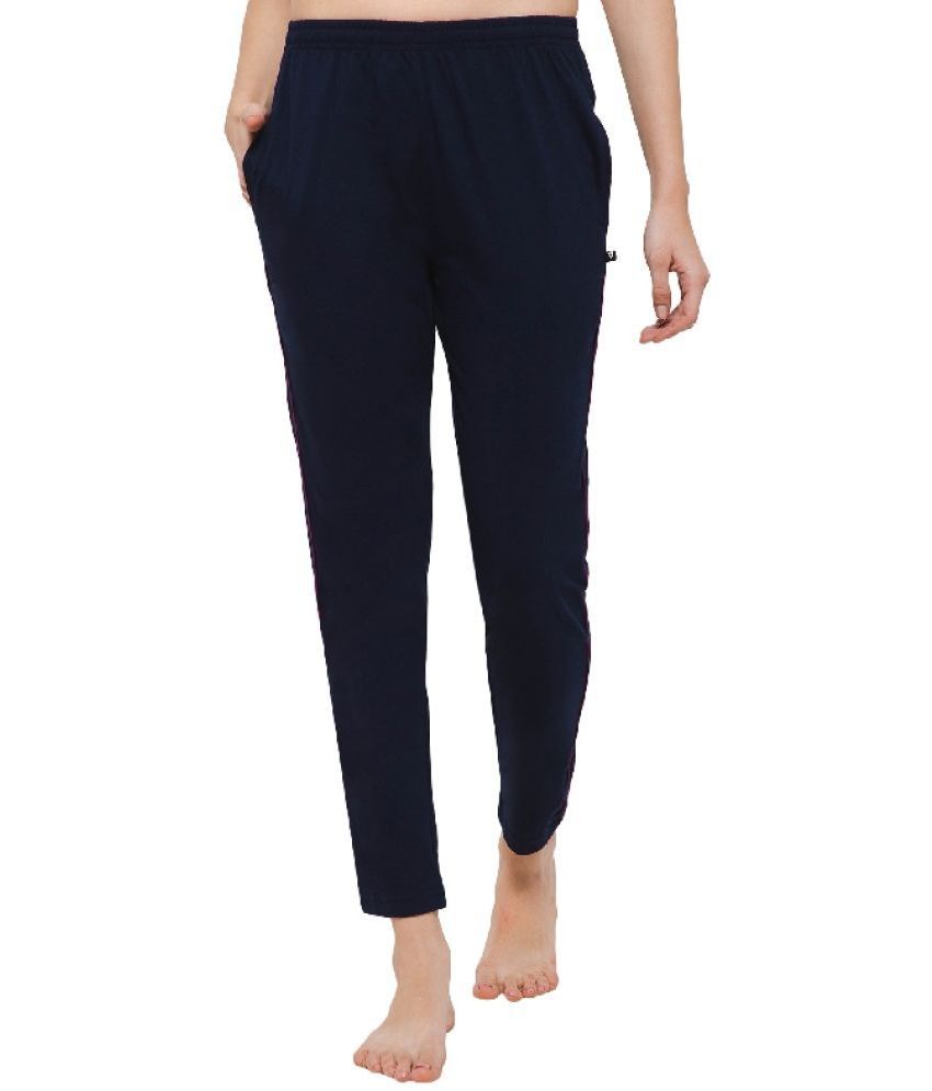     			Proteens - Navy Cotton Blend Women's Running Trackpants ( Pack of 1 )