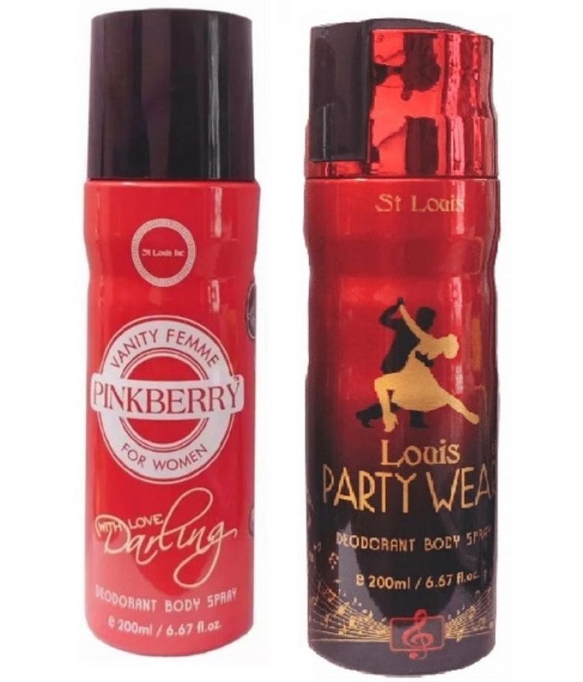     			St Louis - PINKBERRY DARLING , PARTYWEAR Deodorant Spray for Men,Women 400 ml ( Pack of 2 )