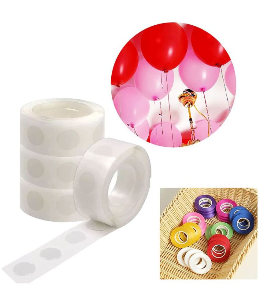     			Balloon Ribbon Glue Point Balloon Glue Removable Adhesive Dots Double Sided Dots of Glue Tape for Balloons for Party or Wedding Decoration