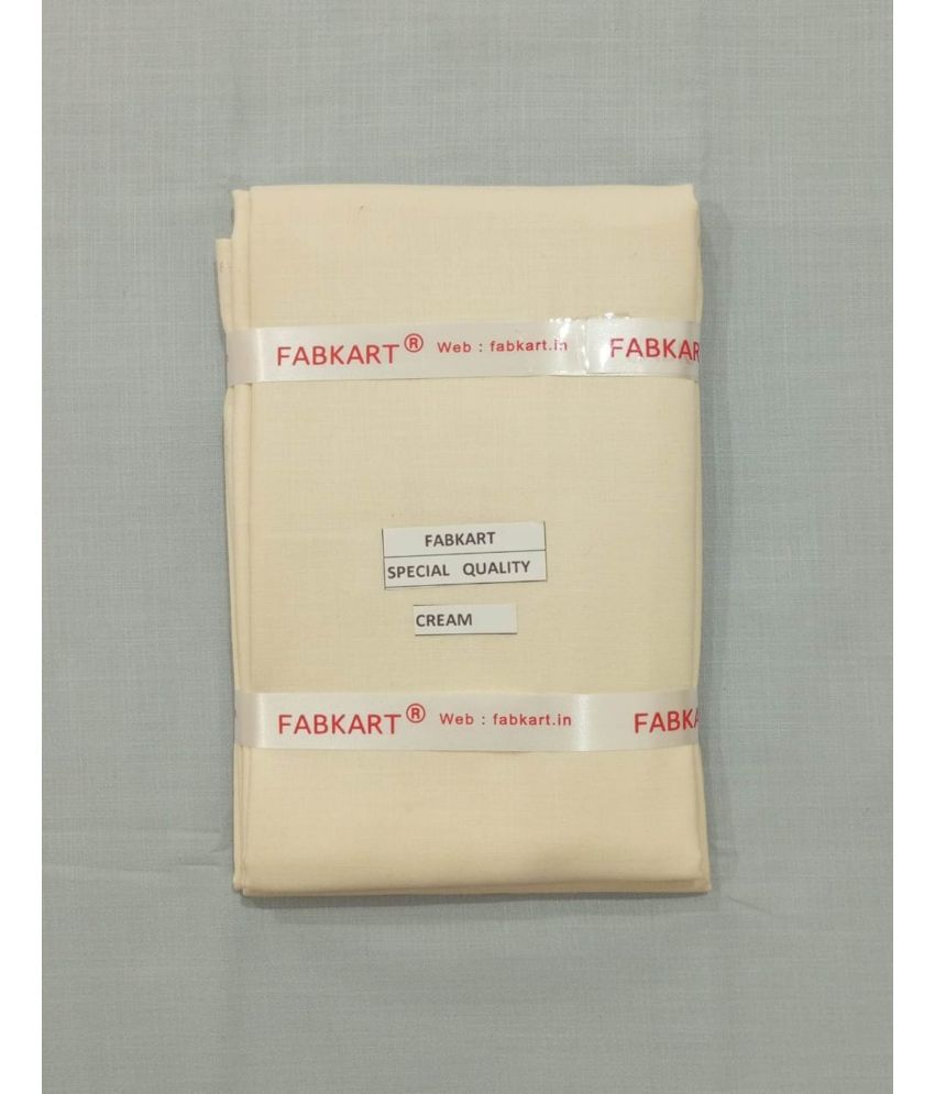     			Fabkart - Cream Polyester Blend Men's Unstitched Shirt Piece ( Pack of 1 )