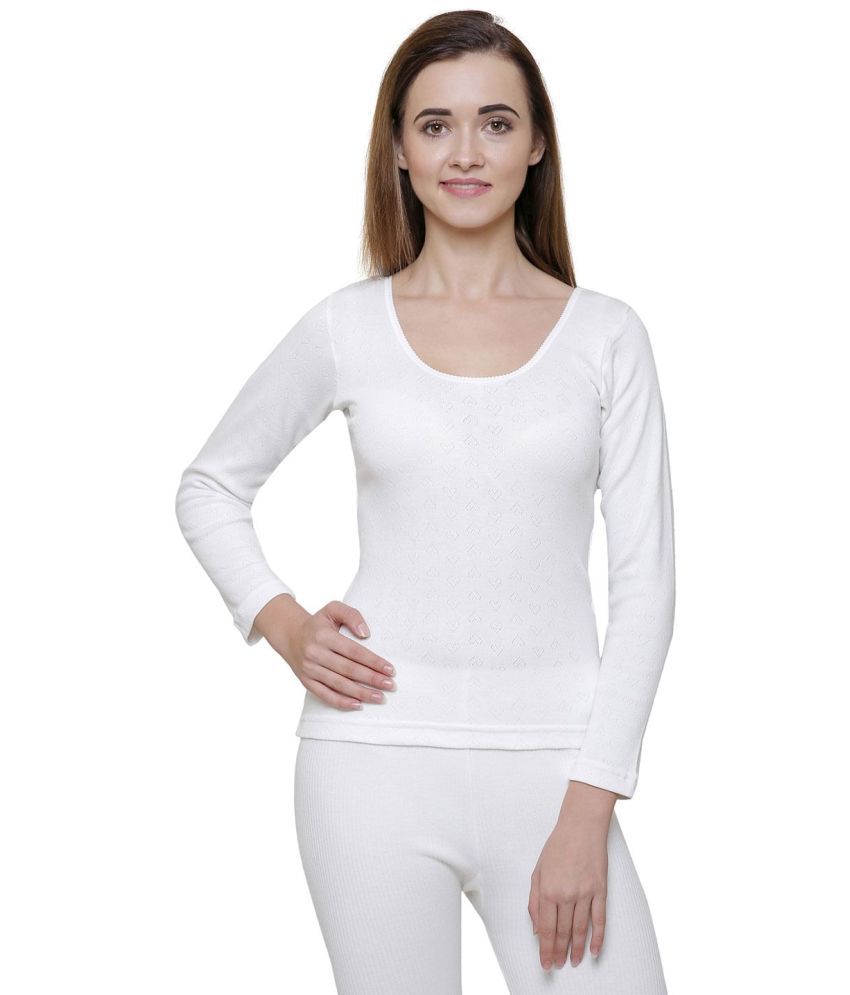     			Bodycare Woollen Thermal Tops - White Pack of 1
