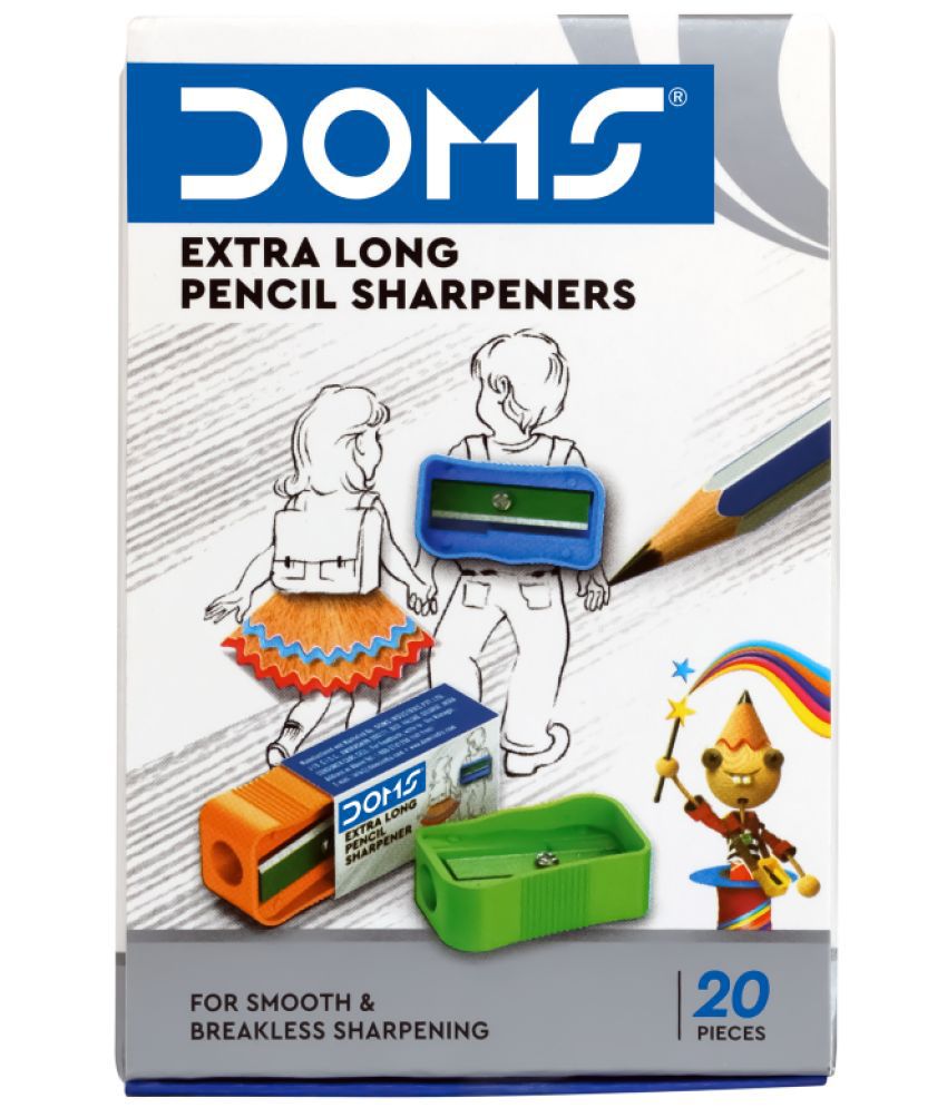     			Doms Extra Long Pencil Sharpeners 20 Pcs Box Pack ( Pack Of 2 )