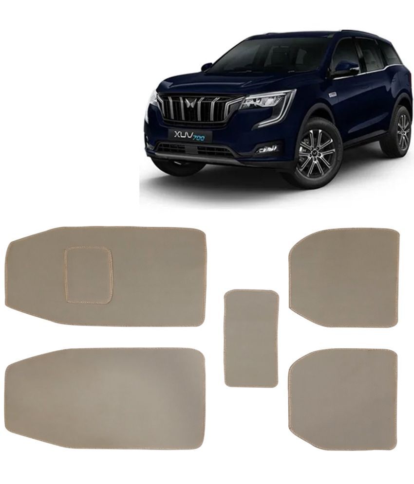     			Kingsway Carpet Style Universal Car Mats for Mahindra XUV 700, 2021 Onwards Model, Beige Color Anti Slip Car Floor Foot Mats, Complete Set of 5 Piece, Executive Series