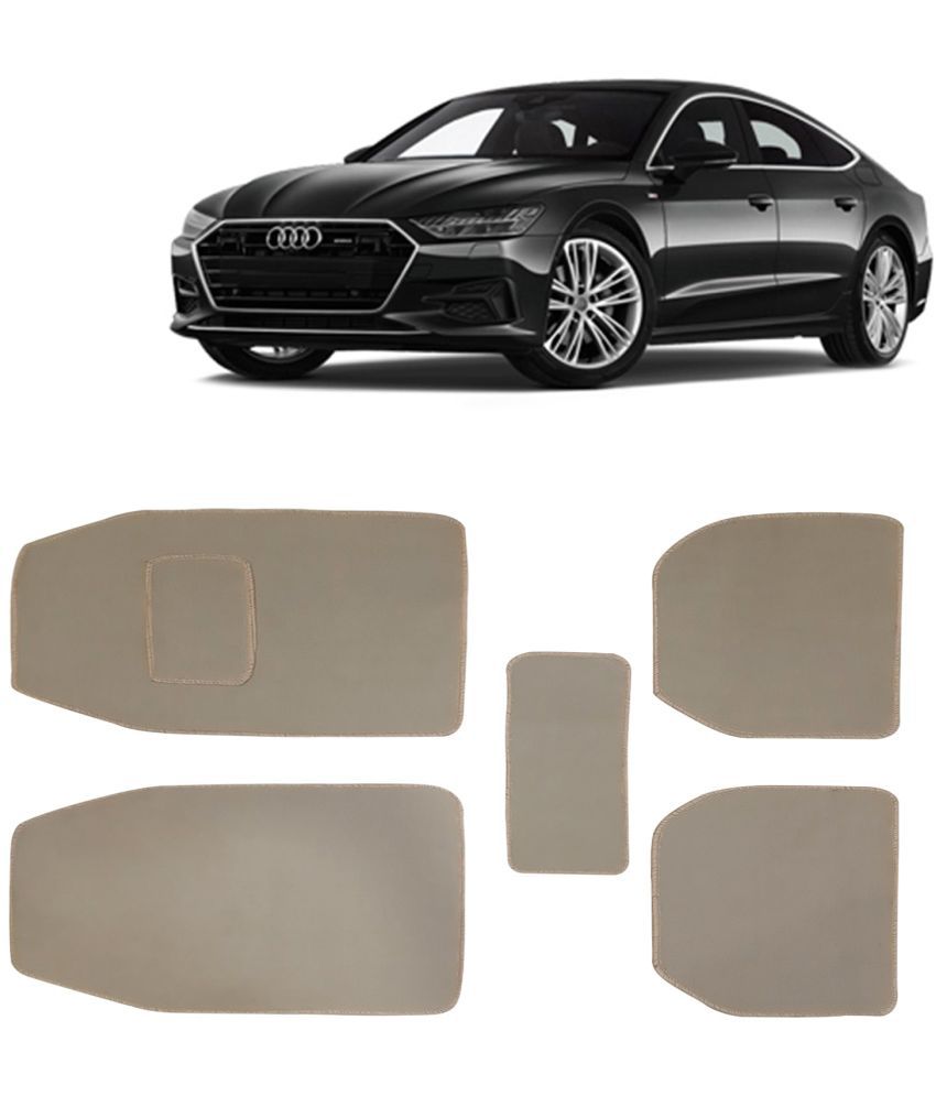     			Kingsway Carpet Style Universal Car Mats for Audi A7, 2020 Onwards Model, Beige Color Anti Slip Car Floor Foot Mats, Complete Set of 5 Piece, Executive Series