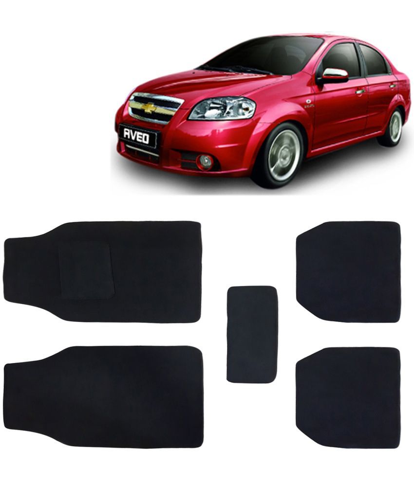     			Kingsway Carpet Style Universal Car Mats for Chevrolet Aveo, 2007 - 2015 Model, Black Color Anti Slip Car Floor Foot Mats, Complete Set of 5 Piece, Executive Series