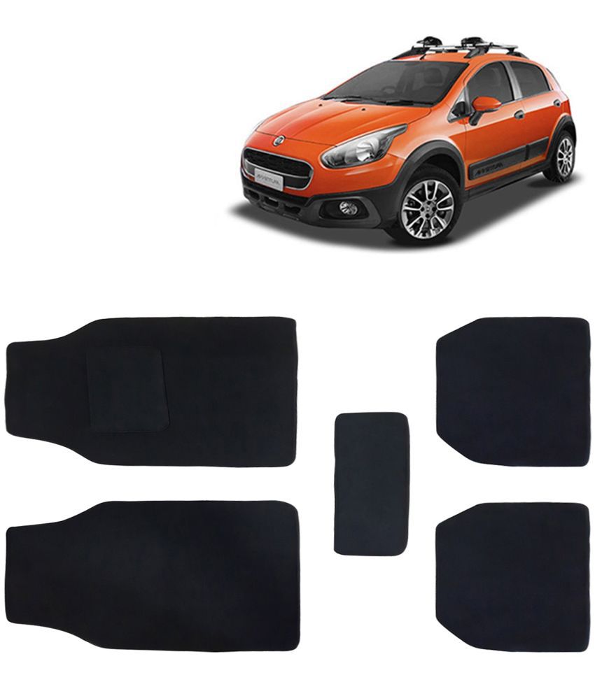     			Kingsway Carpet Style Universal Car Mats for Fiat Avventura, 2014 - 2019 Model, Black Color Anti Slip Car Floor Foot Mats, Complete Set of 5 Piece, Executive Series