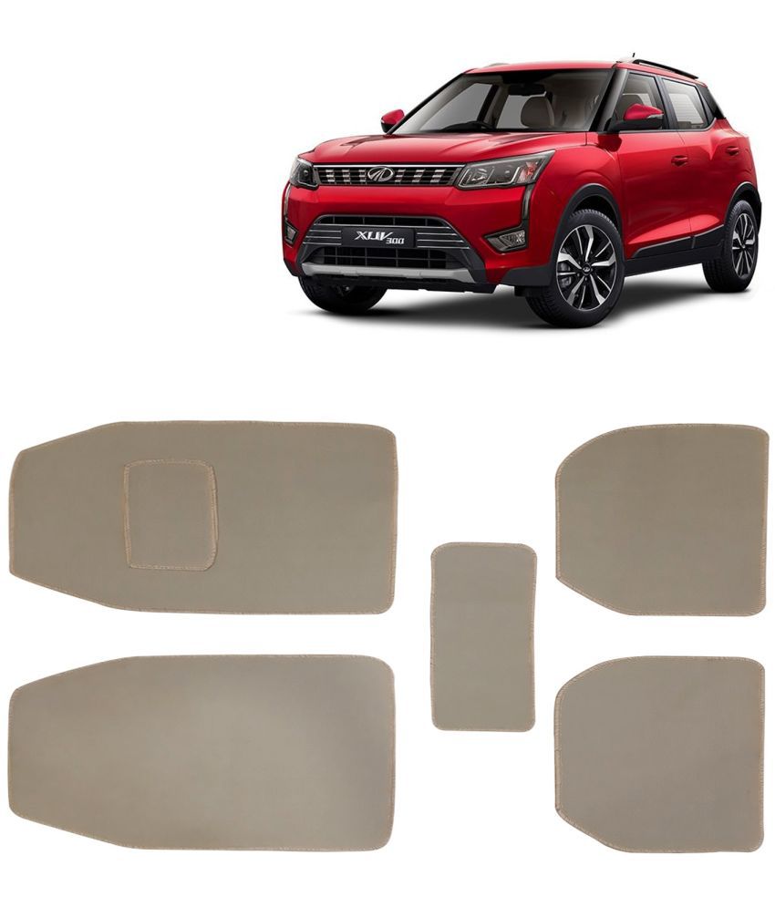     			Kingsway Carpet Style Universal Car Mats for Mahindra XUV 300, 2019 Onwards Model, Beige Color Anti Slip Car Floor Foot Mats, Complete Set of 5 Piece, Executive Series