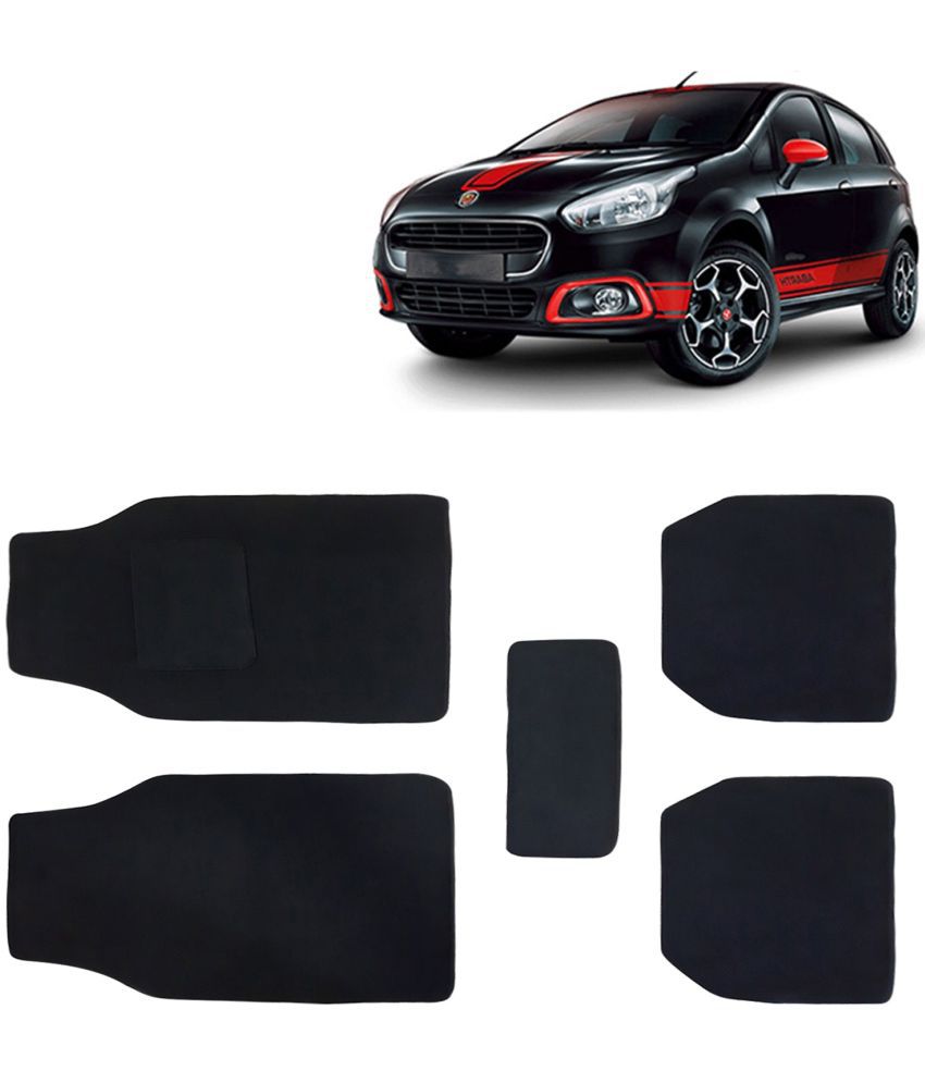     			Kingsway Carpet Style Universal Car Mats for Fiat Abarth Punto, 2005 - 2019 Model, Black Color Anti Slip Car Floor Foot Mats, Complete Set of 5 Piece, Executive Series