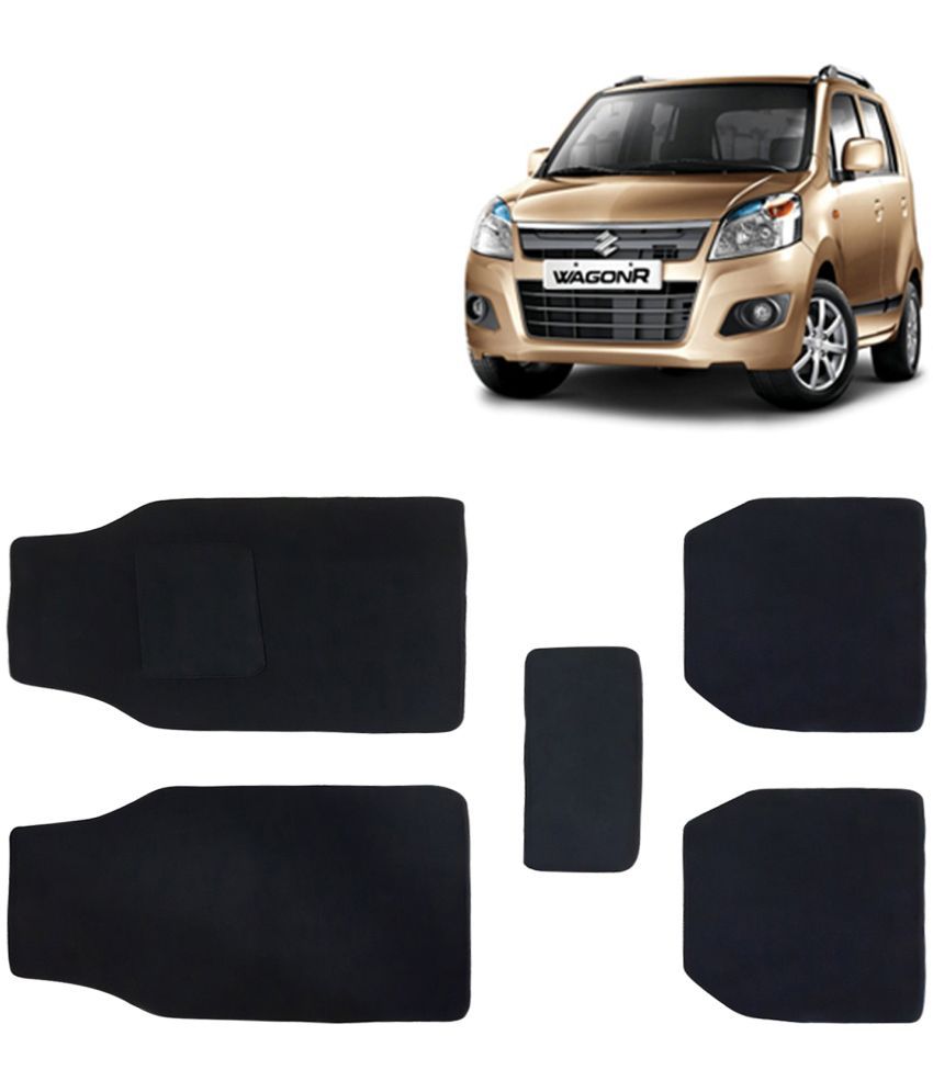     			Kingsway Carpet Style Universal Car Mats for Maruti Suzuki Wagon R, 2010 - 2018 Model, Black Color Anti Slip Car Floor Foot Mats, Complete Set of 5 Piece, Executive Series