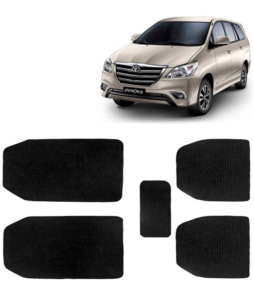     			Kingsway Carpet Style Universal Car Mats for Toyota Innova, 2012 - 2015 Model, Black Color Anti Slip Car Floor Foot Mats, Complete Set of 5 Piece, Premium Series