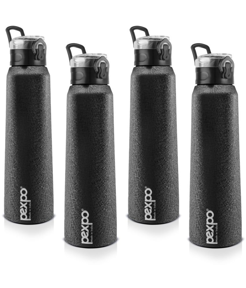     			Pexpo - VERTIGO 1000ml Black Sipper Water Bottle 1000ml mL ( Set of 4 )