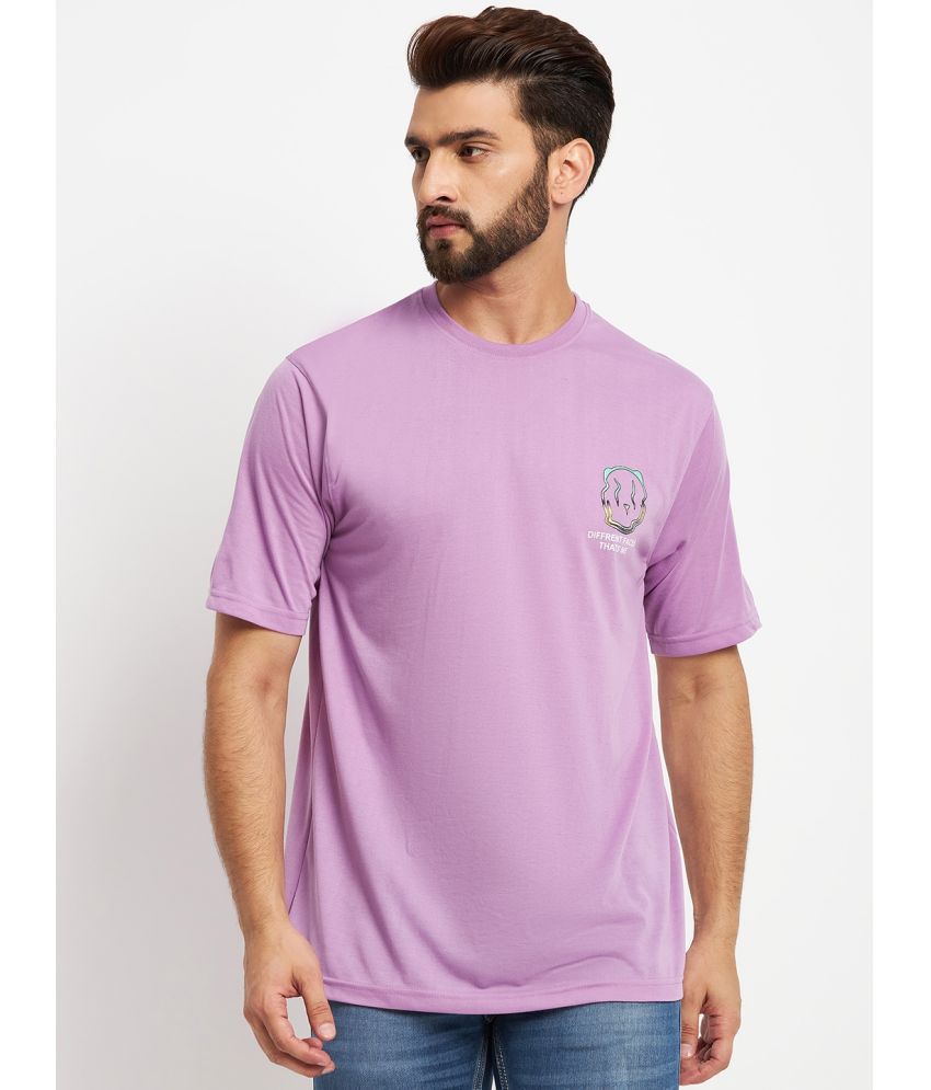     			RELANE - Lavender Cotton Blend Regular Fit Men's T-Shirt ( Pack of 1 )