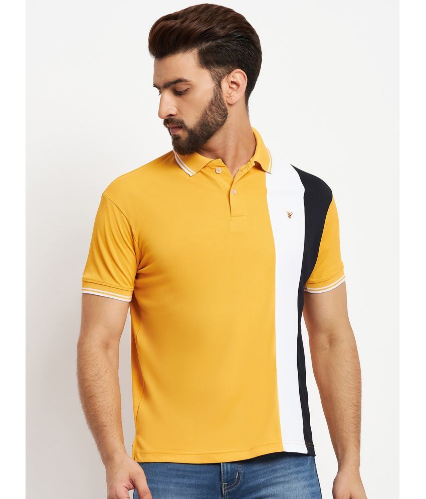     			RELANE - Mustard Cotton Blend Regular Fit Men's Polo T Shirt ( Pack of 1 )