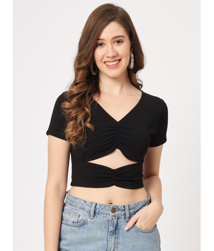     			Zima Leto - Black Polyester Women's Crop Top ( Pack of 1 )
